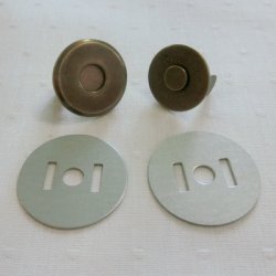 画像1: 薄型マグネット１８mm（アンティークゴールド）