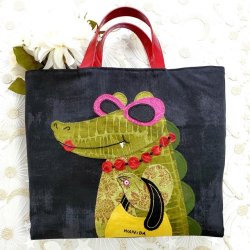 画像1: ブリリアント・ステッチバッグ（ワニーちゃん）・完成品