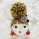 お団子ヘア大人ゆとちゃん（グリーンヘア・オレンジイアリング）・完成品