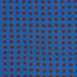 画像1: USA生地＜1082＞ドット（ブルー＆ブラウン）