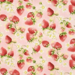 画像1: 国産生地＜277＞ミニイチゴ（ピンク）