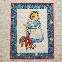 画像1: キット見本・わがままにゃんこのタペストリー（アリス）