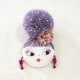 お団子ヘアゆとちゃん（パープルヘア・ショッピンのイアリング）・完成品