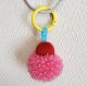 ポンポンチャーム（ピンク＋レッド）・完成品