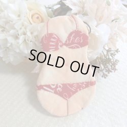 画像1: ビキニのポーチ（英字レッド）　完成品