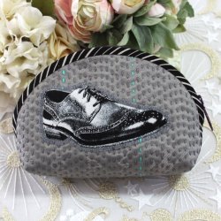 画像1: ザグザグステッチのポーチ（シューズ）・完成品