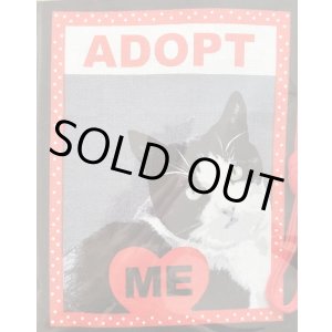 画像: ザグザグステッチのミニポシェット(にゃんこ・Eハチワレ）