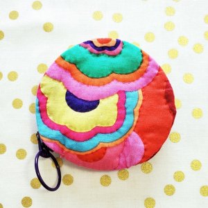 画像: まるまるポーチ（キュートフラワー）・完成品