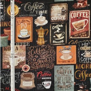 画像: USA生地＜1066＞コーヒーショップ