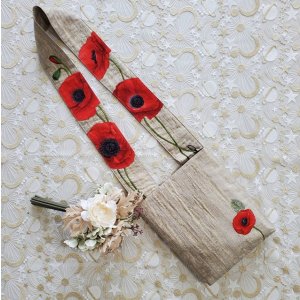 画像: ポピーのポシェット（シャンパンゴールド）　完成品