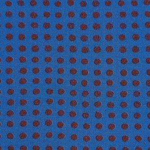 画像: USA生地<1082>ドット(ブルー&ブラウン)