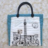 画像: キット見本・フレンチパネルのバッグ（ブルー）