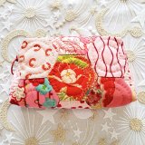 画像: 古布のポーチ（ピンク）完成品