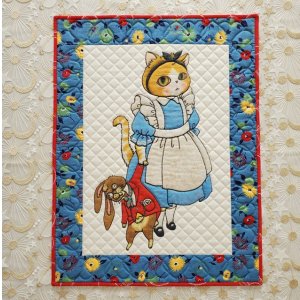 画像: キット見本・わがままにゃんこのタペストリー(アリス)