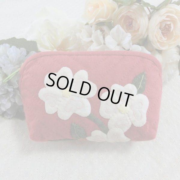 画像1: キット見本（お花のポーチ）