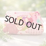 画像: 古布のポーチ（ピンク）完成品