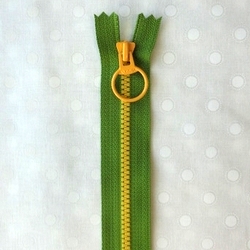 画像1: カラフルファスナー（２５ｃｍ）黄緑・黄