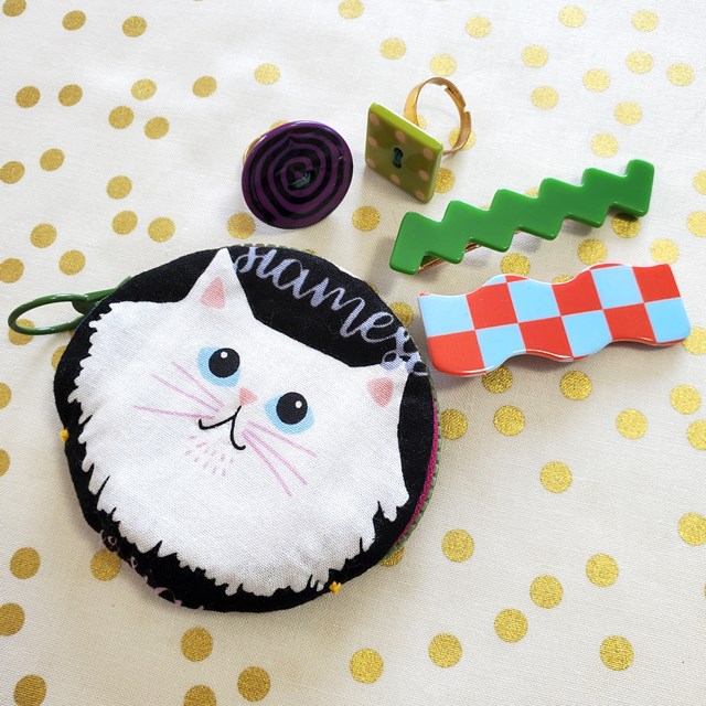 画像: まるまるポーチ（にゃんこ）・完成品