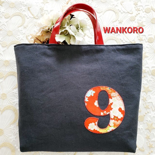 画像: ブリリアント・ステッチバッグ(古布数字)・完成品