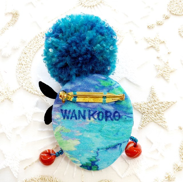 画像: お団子ヘア大人ゆとちゃん(ブルーヘア・赤いガラスのイアリング)・完成品