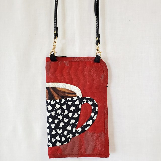 画像: コーヒーカップのポシェット(赤)