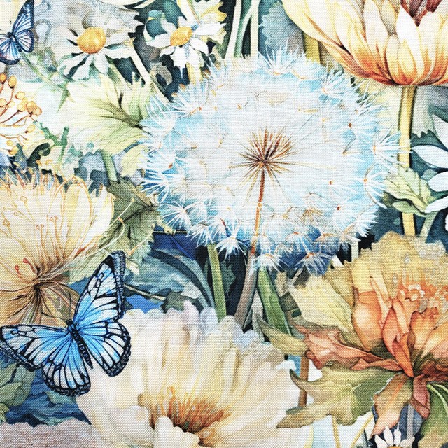 画像: USA生地<1089>たんぽぽ