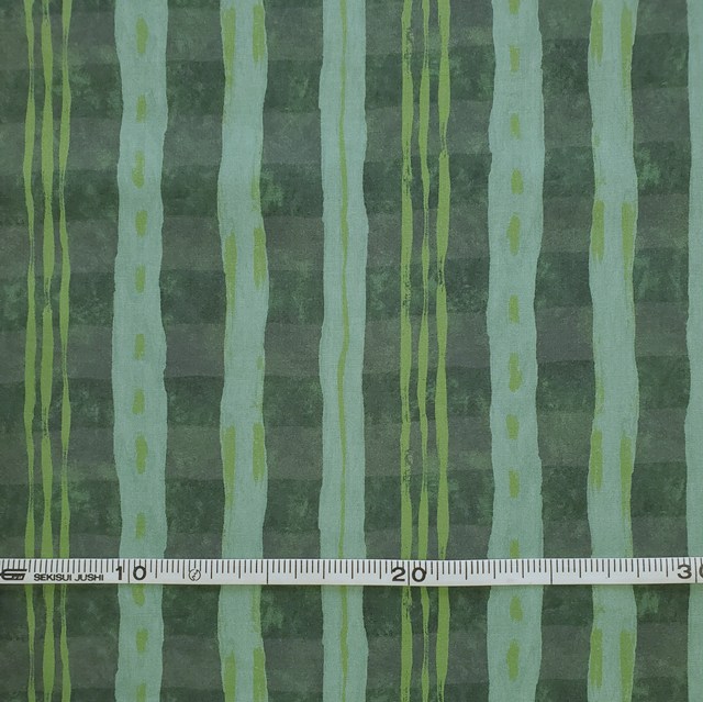 画像: USA生地＜1091＞アーバンストライプ（グリーン）