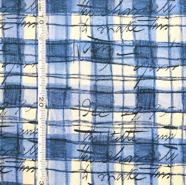 画像: USA生地<1092>アーバンチェック(ブルー)