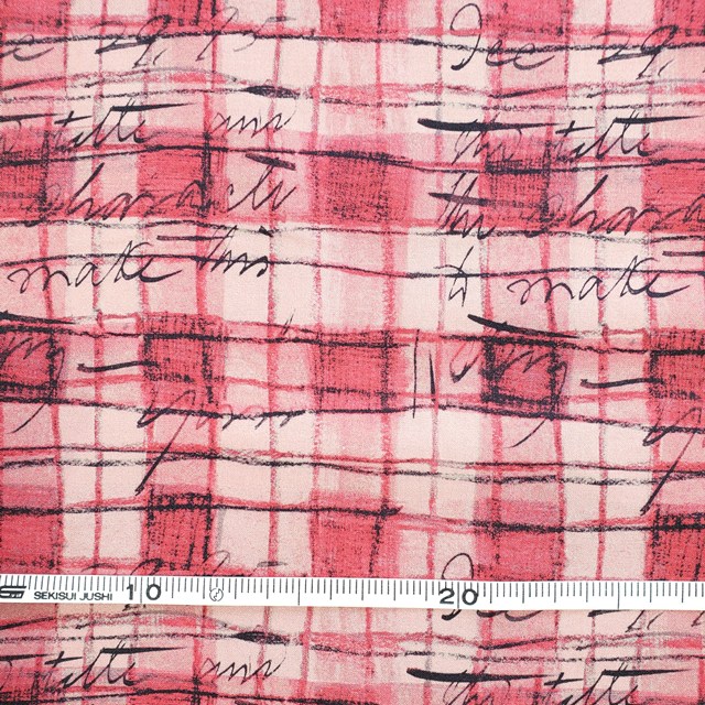 画像: USA生地<1093>アーバンチェック(レッド)