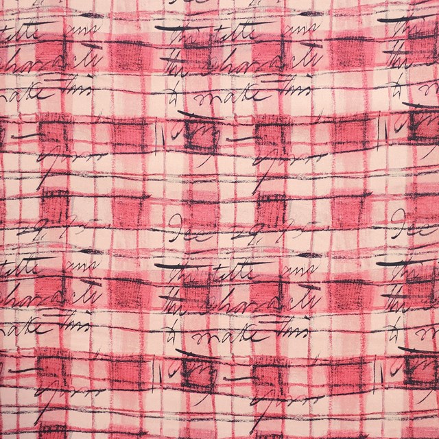 画像: USA生地<1093>アーバンチェック(レッド)