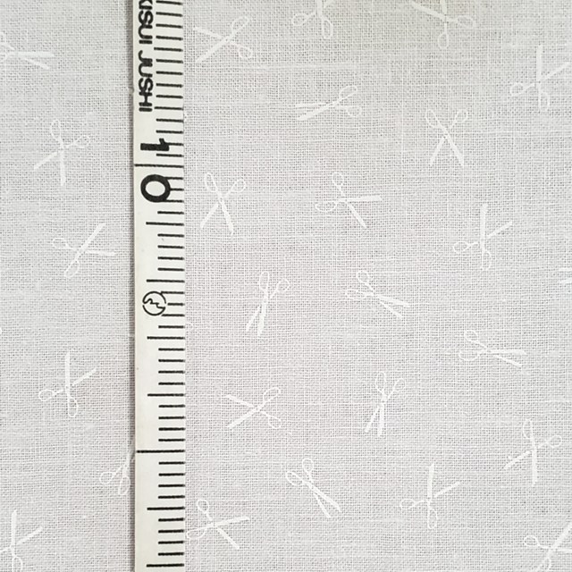 画像: USA生地<1088>白生地・ハサミ