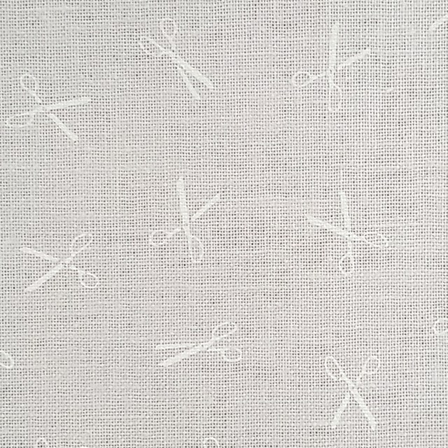 画像1: USA生地＜1088＞白生地・ハサミ