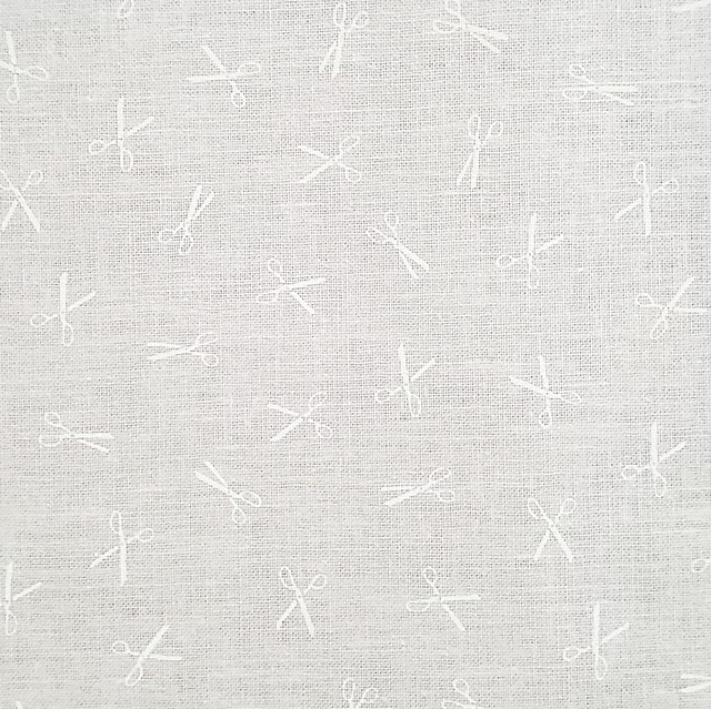 画像: USA生地<1088>白生地・ハサミ