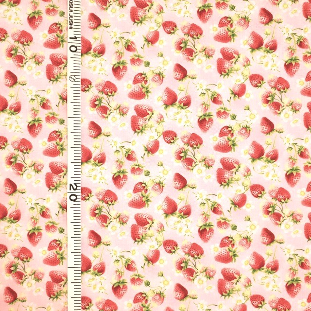 画像: 国産生地＜277＞ミニイチゴ（ピンク）
