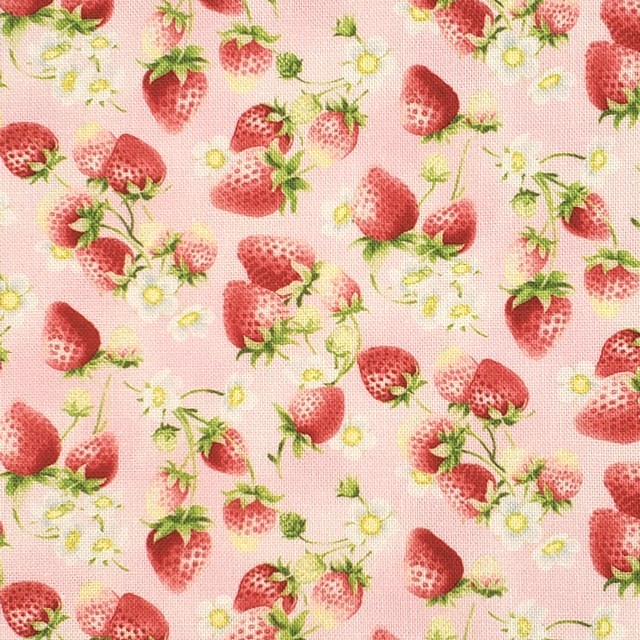 画像1: 国産生地＜277＞ミニイチゴ（ピンク）