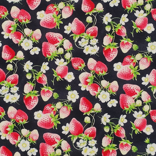 画像1: 国産生地＜279＞ミニイチゴ（黒）