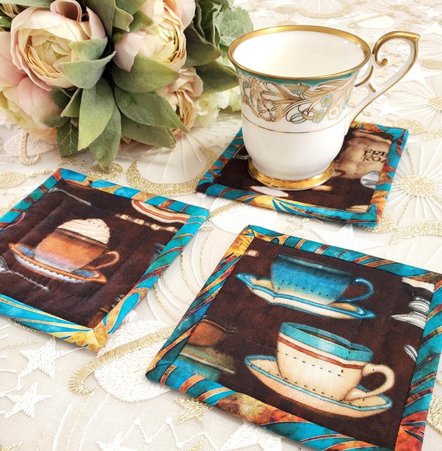 画像: キット見本・四角いコースター