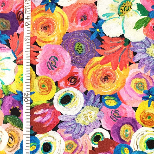 画像: USA生地<1100>カラフルな花薗