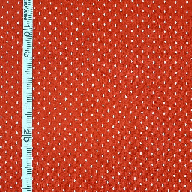 画像: USA生地＜1103＞しずくドット（赤）