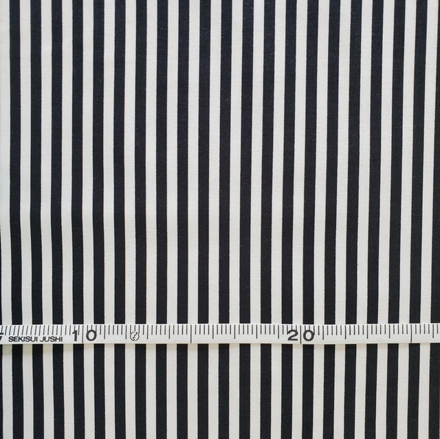 画像1: 国産生地＜282＞ストライプ・黒