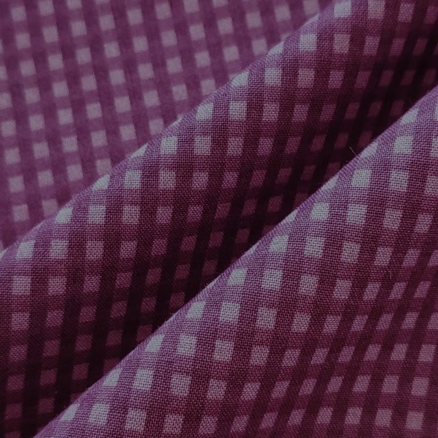 画像: USA生地＜1112＞紫チェック