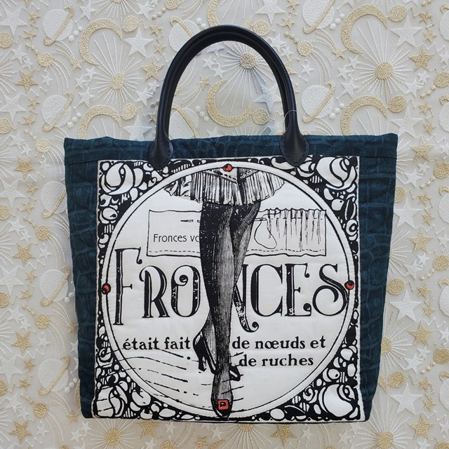 画像: キット見本・フレンチパネルのバッグ（ネイビー）