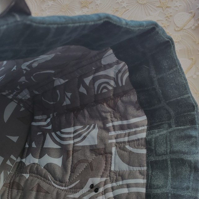 画像: キット見本・フレンチパネルのバッグ（ネイビー）