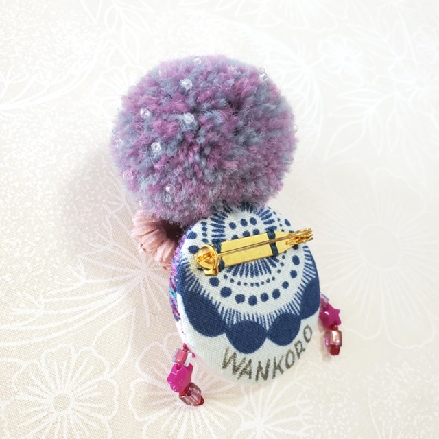 画像: お団子ヘアゆとちゃん（パープルヘア・ショッピンのイアリング）・完成品