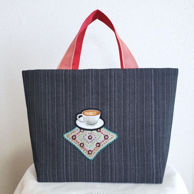 画像: パリジェンヌのバッグ(黒ストライプ)・完成品